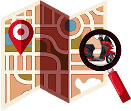 Map with location pointer